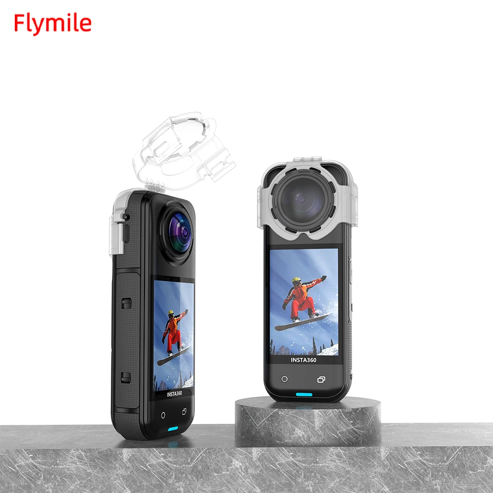 Flymile Lens Guard For Insta360 X5 Camera Accessories Anti-fog Protective Lens Cap Quick Release Shell Transparent Case