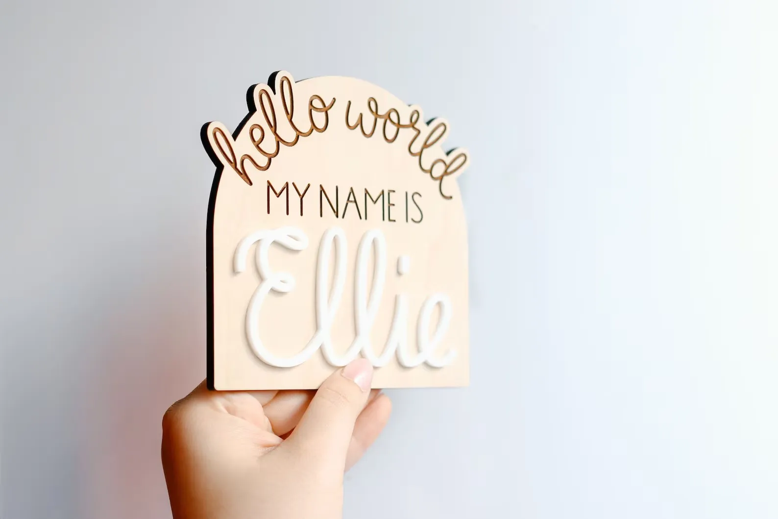 Personalized Baby Name Announcement Sign ,Hello World My Name Is Announcement Sign -Babyshower Gift ,Baby Name Plaque
