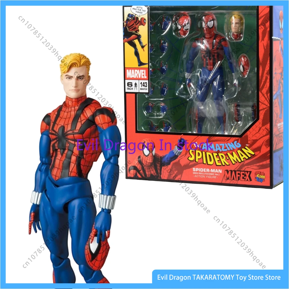 In Stock MAFEX No.143 Spider-Man Ben Reilly Comic Version. Repost Action Figure Collectible Toys Gifts