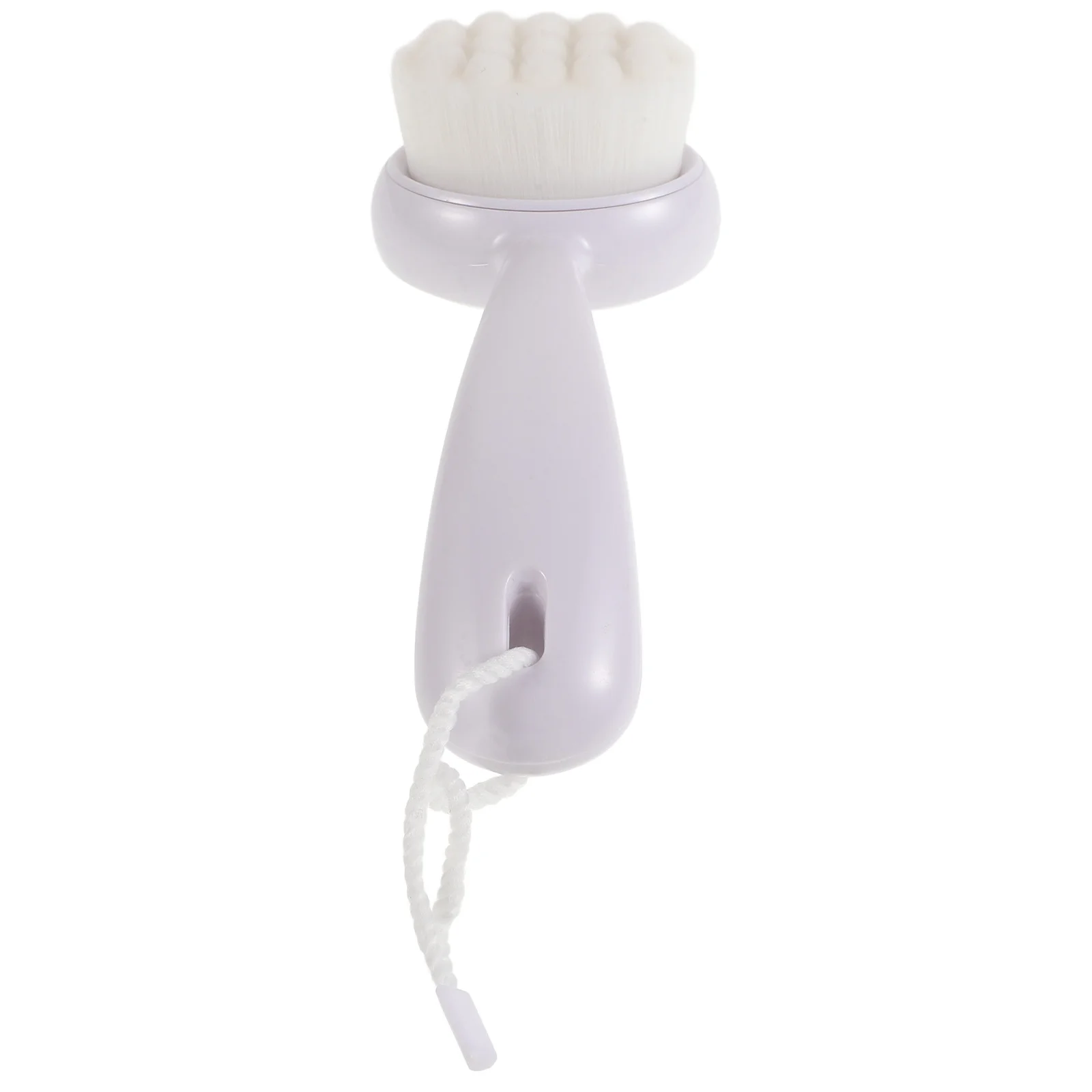 페이셜 브러시 긴 손잡이 화이트 수동 각질 제거 얼굴 클렌징 브러시 블랙헤드 제거 얼굴 스크러버 부드러운 피부 각질 제거 도구