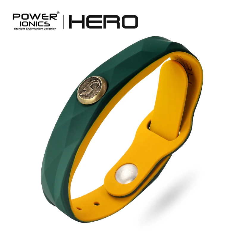 Power Ionics New Hero 3000 ions Sports Titanium Fashion Waterproof Bracelet Wristband Free Engrave Jewelry