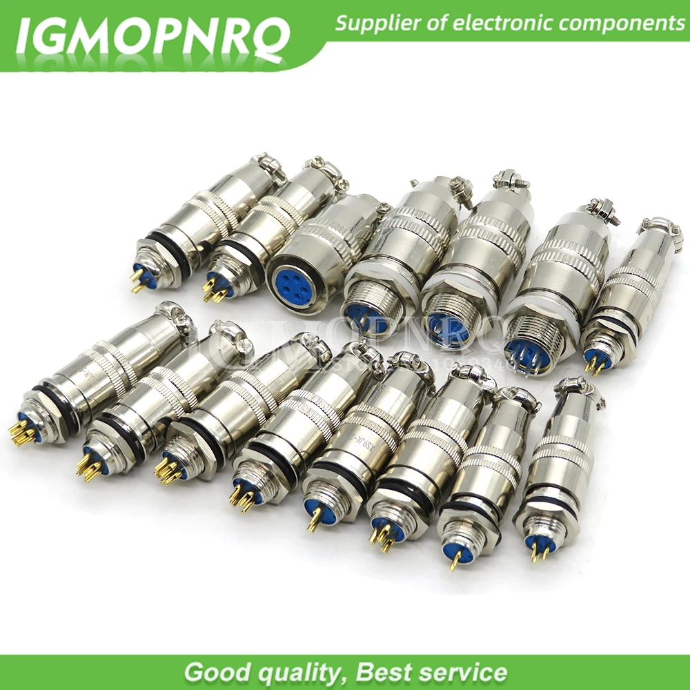 XS8 XS9 XS10 XS12 Aviation connector push-pull circular quick connector 2/3/4/5/6PIN 5P Gold plated contact Male and Female plug