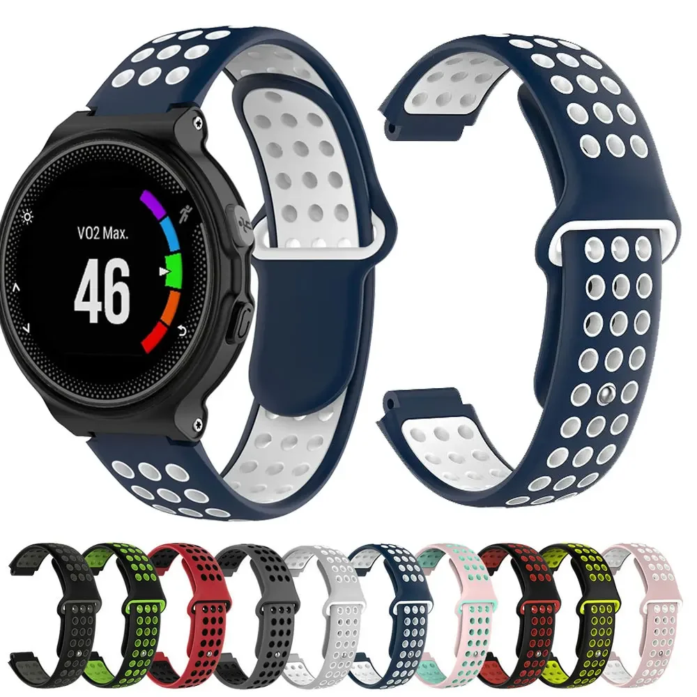 Pulseira de substituição de silicone macio, pulseira para Garmin Forerunner, 220 230 235 630 620 735 S20 S5 S6