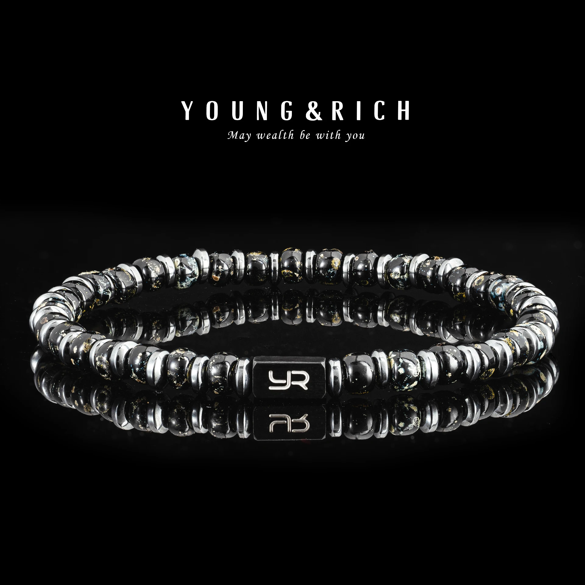 4mm Men's Miyuki Bead Bracelet, Dark Night Style, Retro Luxury, Niche Fashion, Sophisticated Gift for Him
