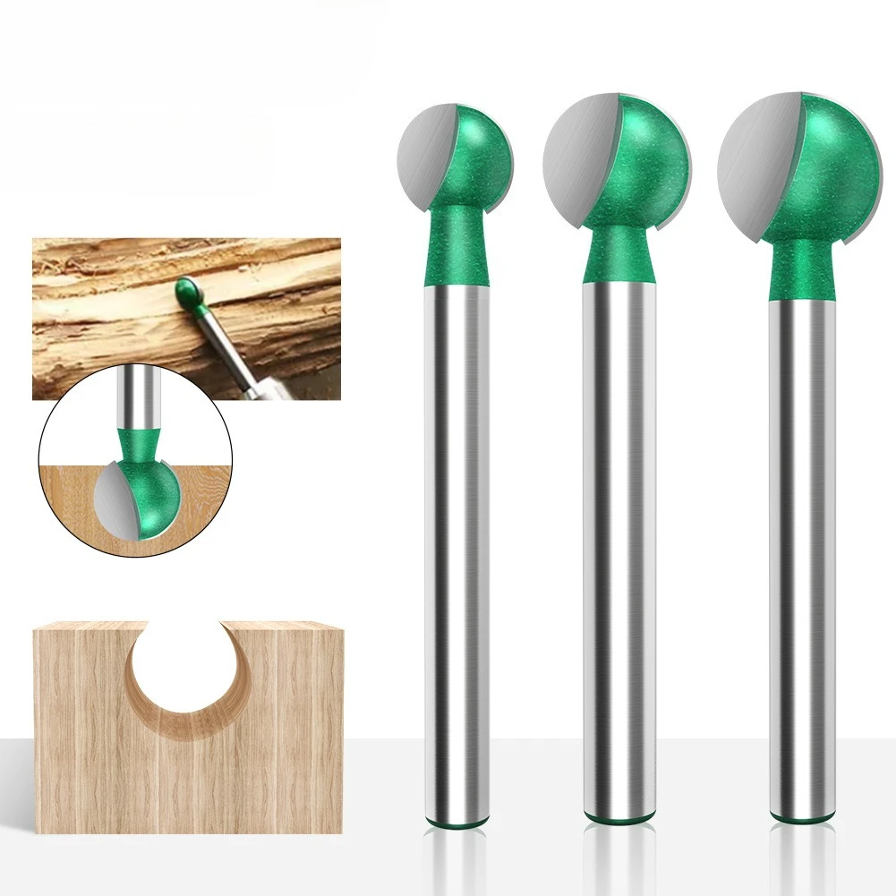 

3 мм 6 мм хвостовик с шариковым носом, круглая резьба, фреза с ЧПУ, фреза с шаровой концевой канавкой, твердосплавные деревообрабатывающие инструменты