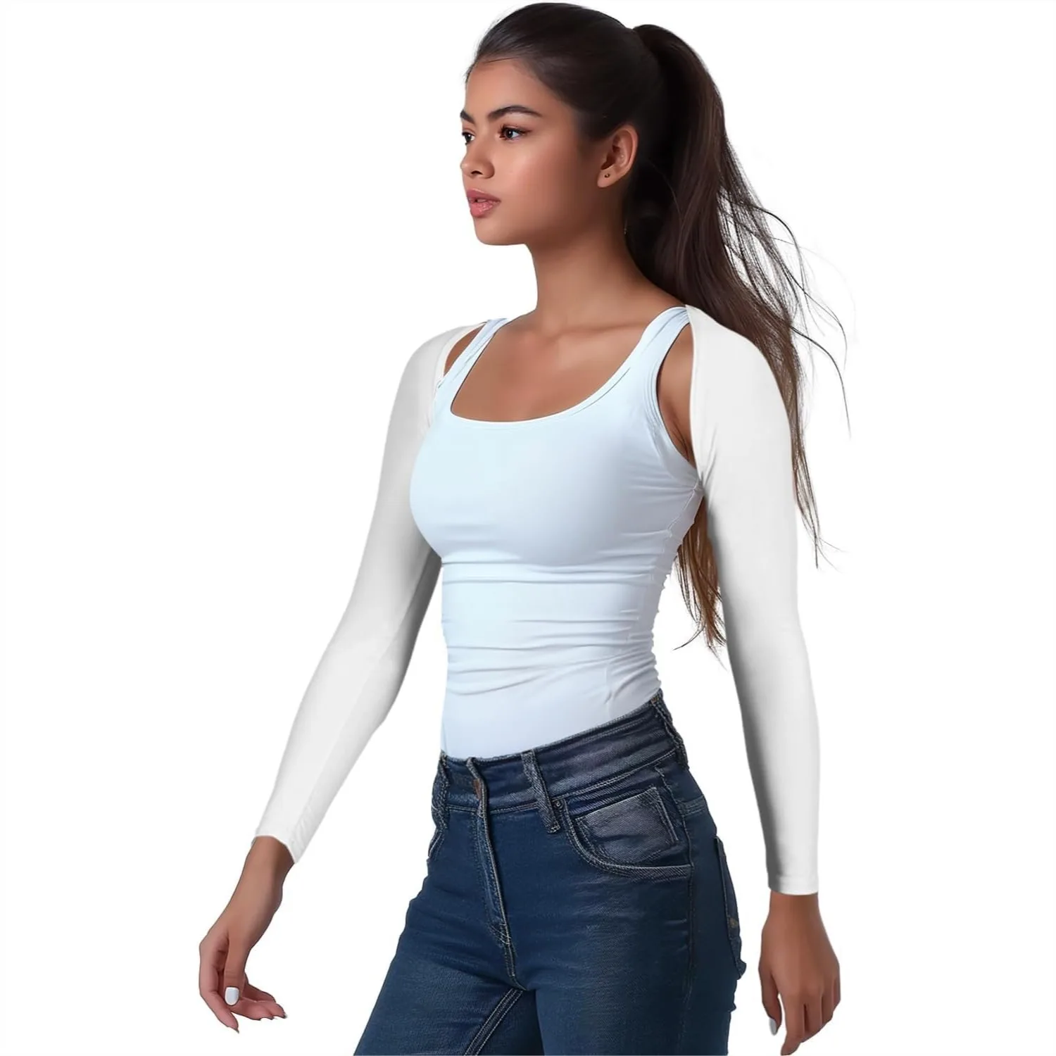 

Arm Sleeves for Women Golf UV Shawl Sun Protection Workout Shrug Bolero