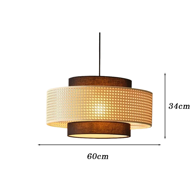 Vintage hanglamp handgemaakte geweven rotan hanglamp LED warme lichten woonkamer restaurant keuken theehuis kroonluchter