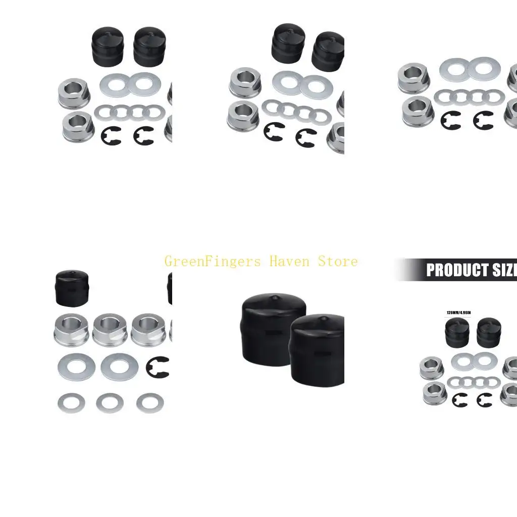 F68D Routine Lawn Equipment Wheel Repair with Metal Bushings Washers and Retainer Hardware for Mower Replacement Service Work