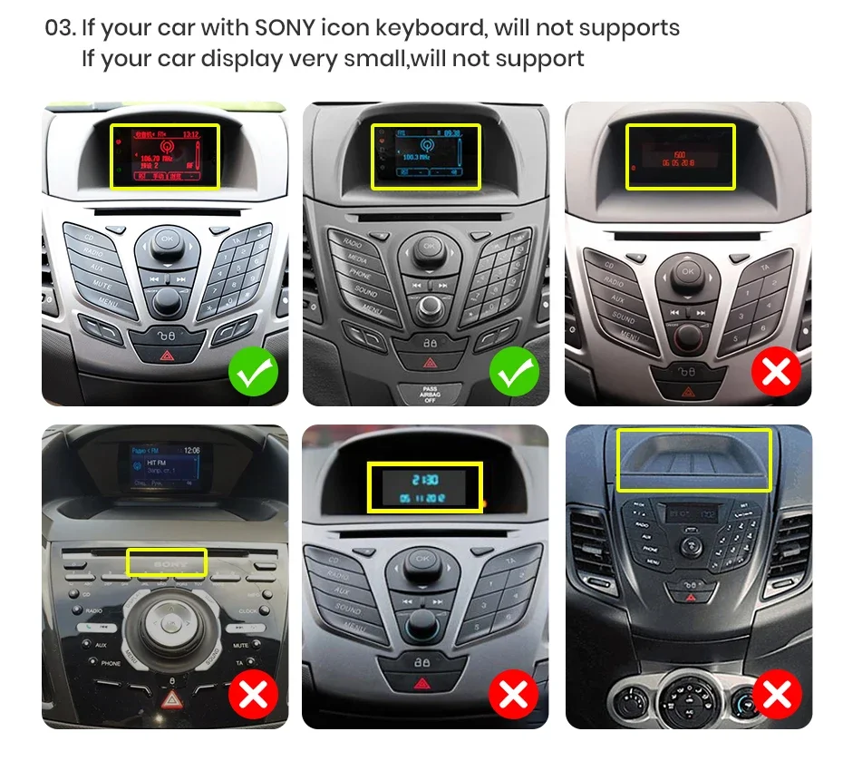 Junsun kabelloses carplay android auto radio für ford fiesta mk7 2012-2015 auto intelligente systeme rds bt dsp 2 din autoradio – Detail 3