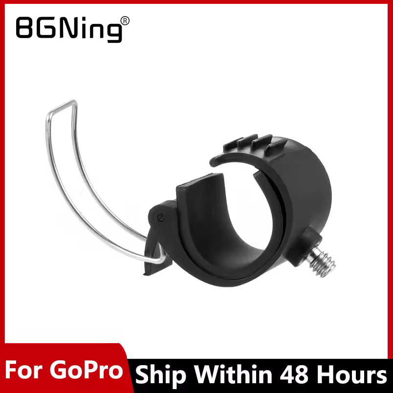 BGNing Selfie Lock Clip Stick Handheld Monopod Adjustable Buckle Phone Holder Adapter, for GoPro Hero 8 7 6 5 Action Camera