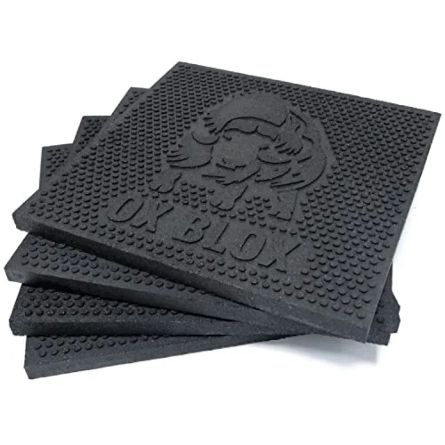 

4-Pack RV Jack Stabilizer Pads 12x12x0.75 - Slip-Resistant RV Jack Pads - Rubber Levelers for Campers and Trailers - Prevents S