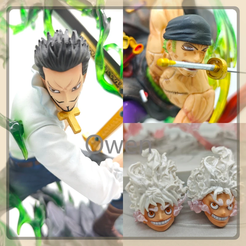 ONE PIECE Anime Handsome Dracule Mihawk Figurine Nika Luffy Action Figures Roronoa Zoro PVC Model Collection Statue Toys Gifts