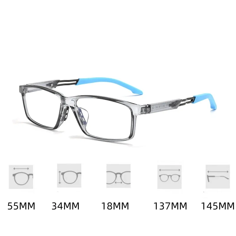 Очки 2024 Mode Brillen Retro Quadrat tr Basketball Sport brillen Myopie optische Brille Rahmen für Männer