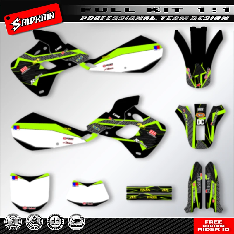 

Sawrain Motorcycle Graphics Decal Stickers Kits For KAWASAKI KDX 250 1992 1993 1994 002
