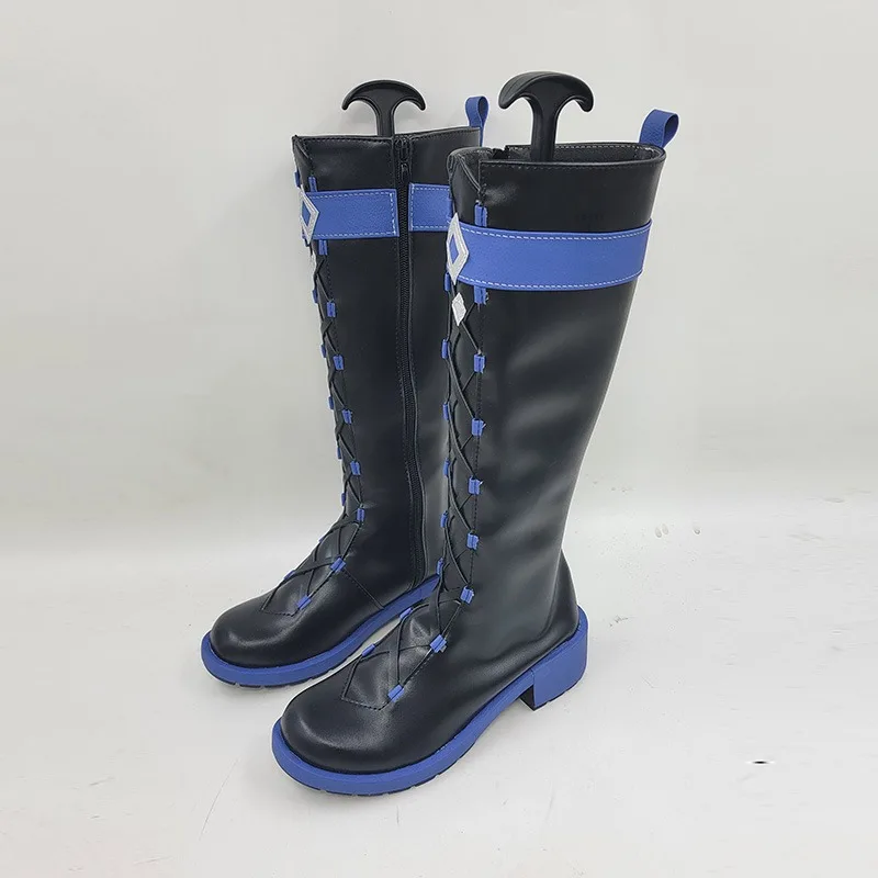 Arkria hroptr cosplay sapatos de couro do plutônio honkai impacto 3 cosplay adereços botas de carnaval de halloween feito sob encomenda