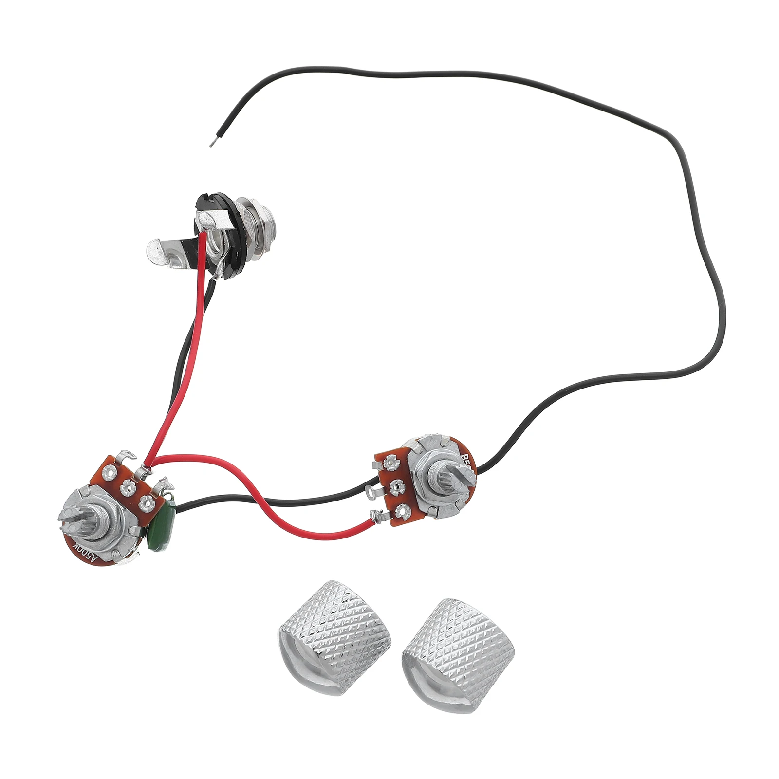 

Copper Socket Guitar Knob Wiring Harness Pre Wired Pots Pro Knobs Pointer Plastic Control Potentiometer Tone