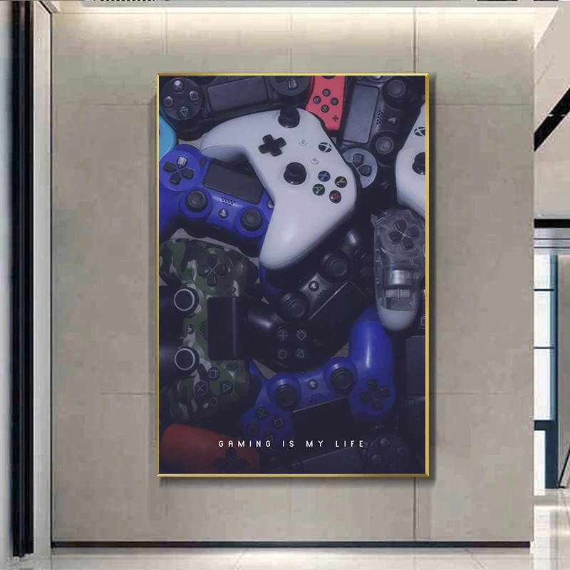 ملصق جهاز الألعاب الحديث ، Xbox ، SEGA ، وحدة التحكم والتحكم ، مطبوعات لوحة الألعاب ، لوحة حائط من قماش الكانفاس ، ديكور غرفة المنزل
