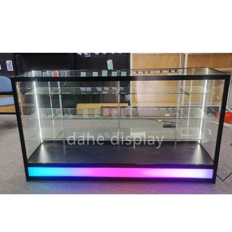 

custom.Commercial Lockable Dispensary Smoke Store Glass Counter Smoke Display Showcase For Smoke Display Cabinet