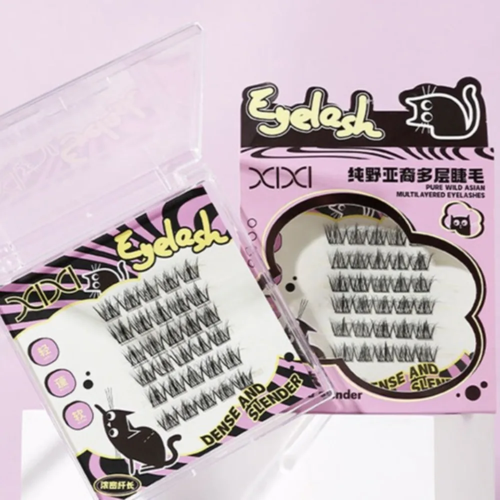 

Segmented Creative False Eyelashes DIY Cat's Eye Individual Cluster Eyelashes Long Lasting Large Capacity Eyelashes Extensions