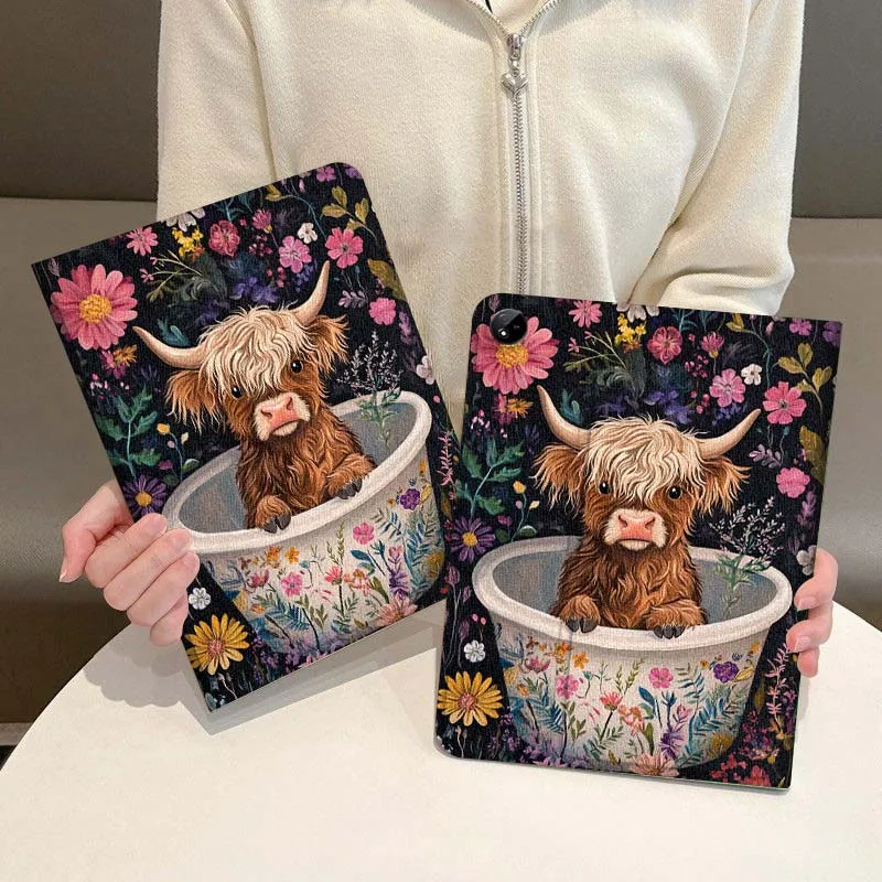 

Cartoon Anime Cow Pattern Tablet Case For Vivo IQOO Pad Air Pad3 IQOO Pad5 Pad2 Pad3 SE Pro 11.5 12.1 12.3 13 Inch