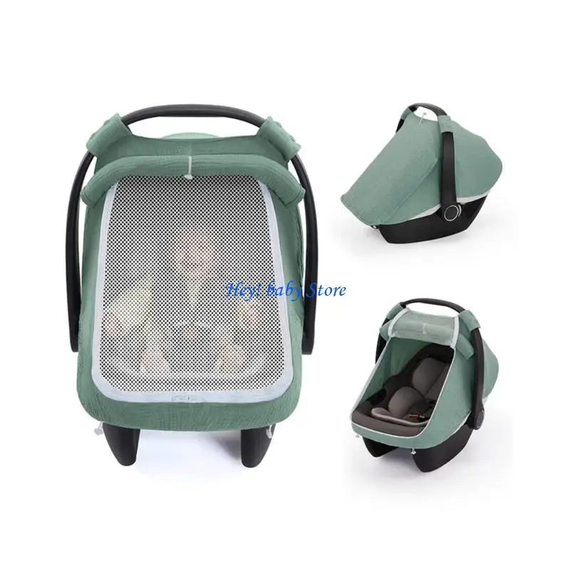 

Q1FE Baby Care Cover с двойным окном и дышащей ватной маркой, ветропроницаемая корзина Sunshade