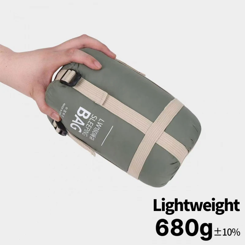 خفيفة الوزن المدمجة الكبار كيس النوم التخييم المشي لمسافات طويلة السفر قابل للغسل أسفل القطن العزل الأوساخ مقاومة المحمولة مقاوم للماء