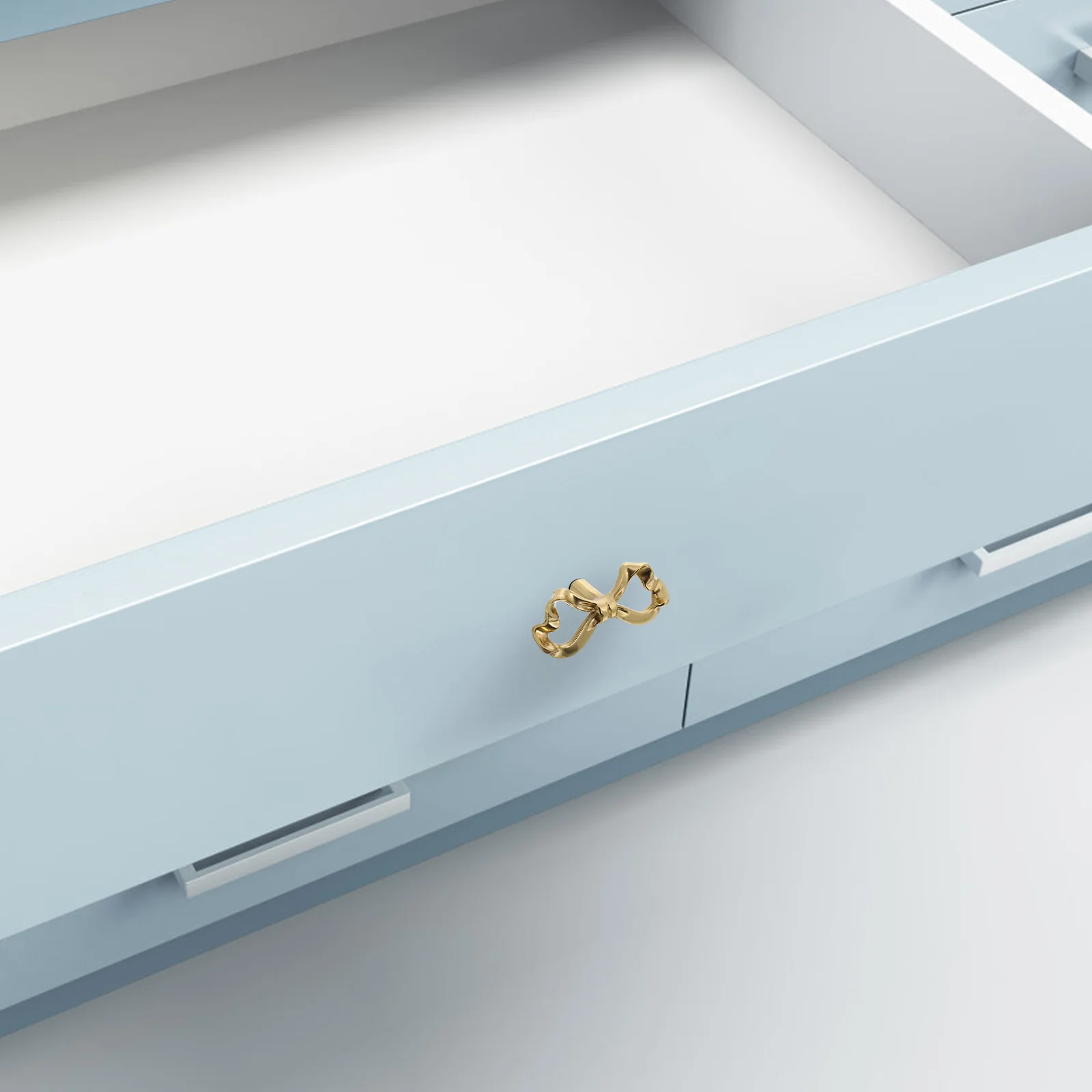 

Dresser Hold Hands Bow Drawer Pulls Cabinet Door Handle Knobs Hardware Golden Shaped
