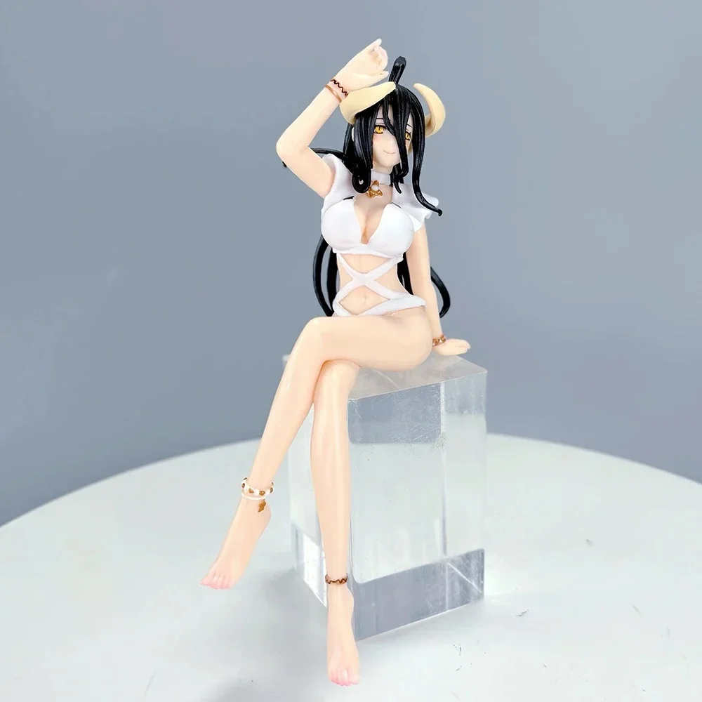 Figura de Anime de Albedo de Overlord de 16 cm, Traje de Baño Blanco, Colección de Modelos, Adornos, Figura de Acción, Modelo de PVC Coleccionable
