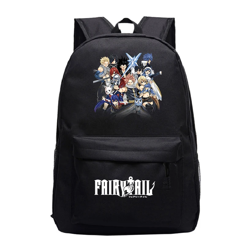 Japan Anime Fairy Tail Print Student Schoolbag Boys Girls Bookbag Large Capacity Backpack Children Rucksack Back To School Gift