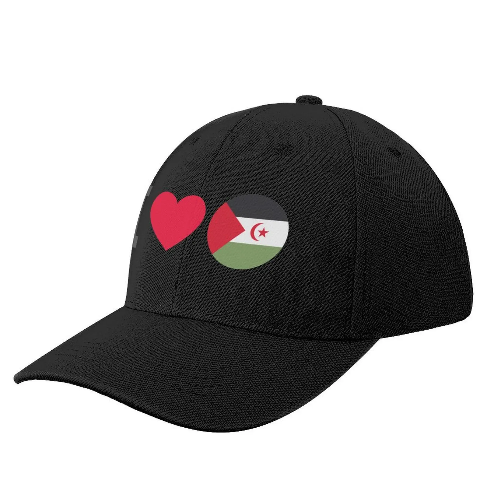 I heart Western Sahara flag design Baseball Cap Luxury Man Hat Snapback Cap Hood Hat Man Luxury Women's Beach Outlet Men's