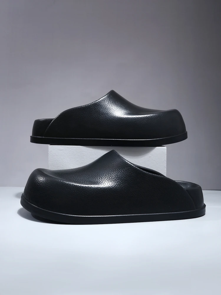 

Мужские слипоны Birkent 2026: Новые водонепроницаемые мюли с закрытым носком для дома и улицы, нескользящие, повседневные тапочки для пар