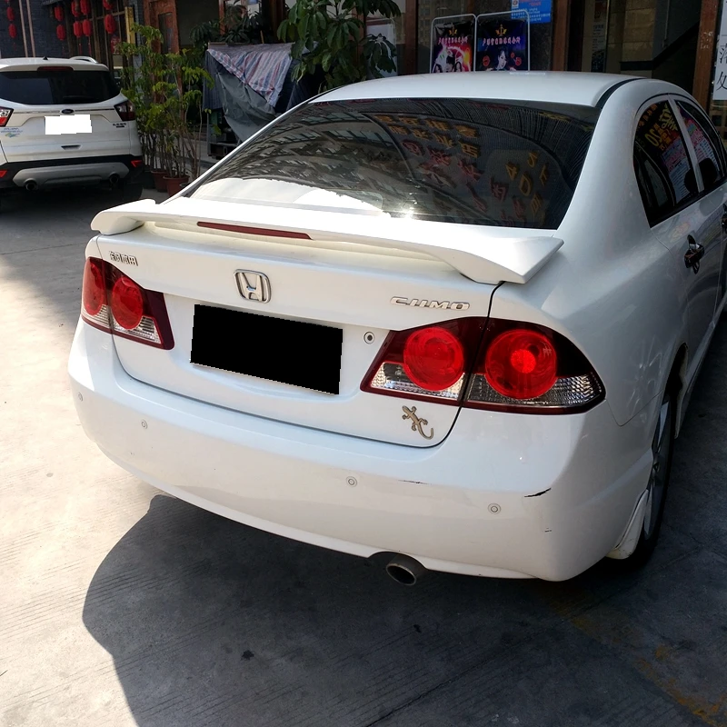 For Honda Civic 2006 2007 2008 2009 2010 2011 spoiler High quality ABS Material Unpainted Colored Rear Trunk Spoiler