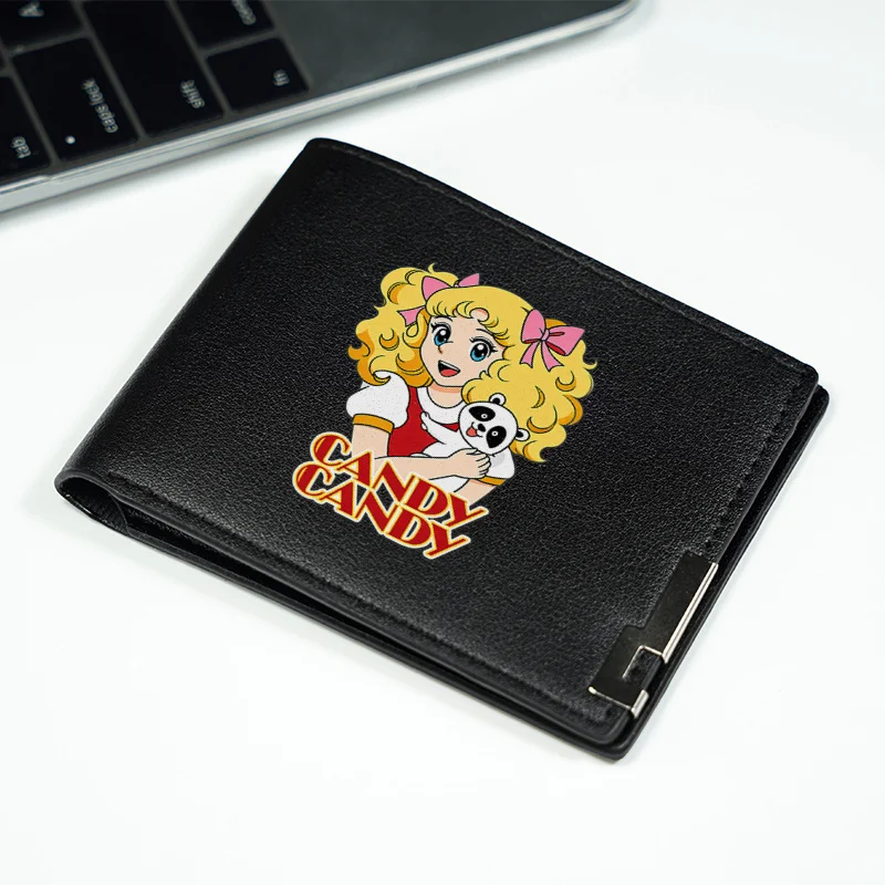 CANDY CANDY 브랜드 남성용 슬림 지갑 PU 가죽 경량 내구성 일상 사용 비즈니스 패션 심플한 디자인