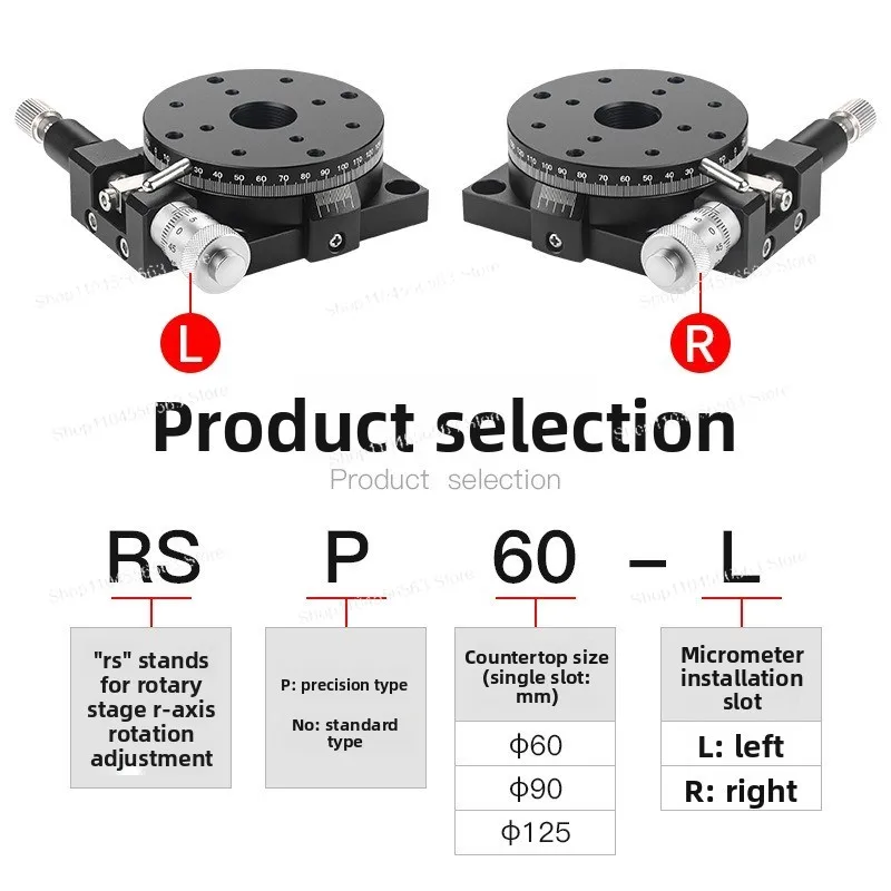 Indexing Plate Rotating Platform R Axis Rotating Table Manual Rotator Fine Adjustment Angle Adjustment Indexing High Load