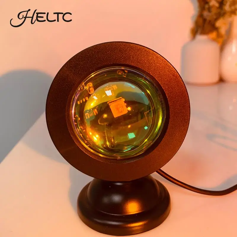 Led USB Sunset Lamp Projector Home Decor Night Light Portable Mood Light For Bedroom Living Room Wall Photography Neon Lights