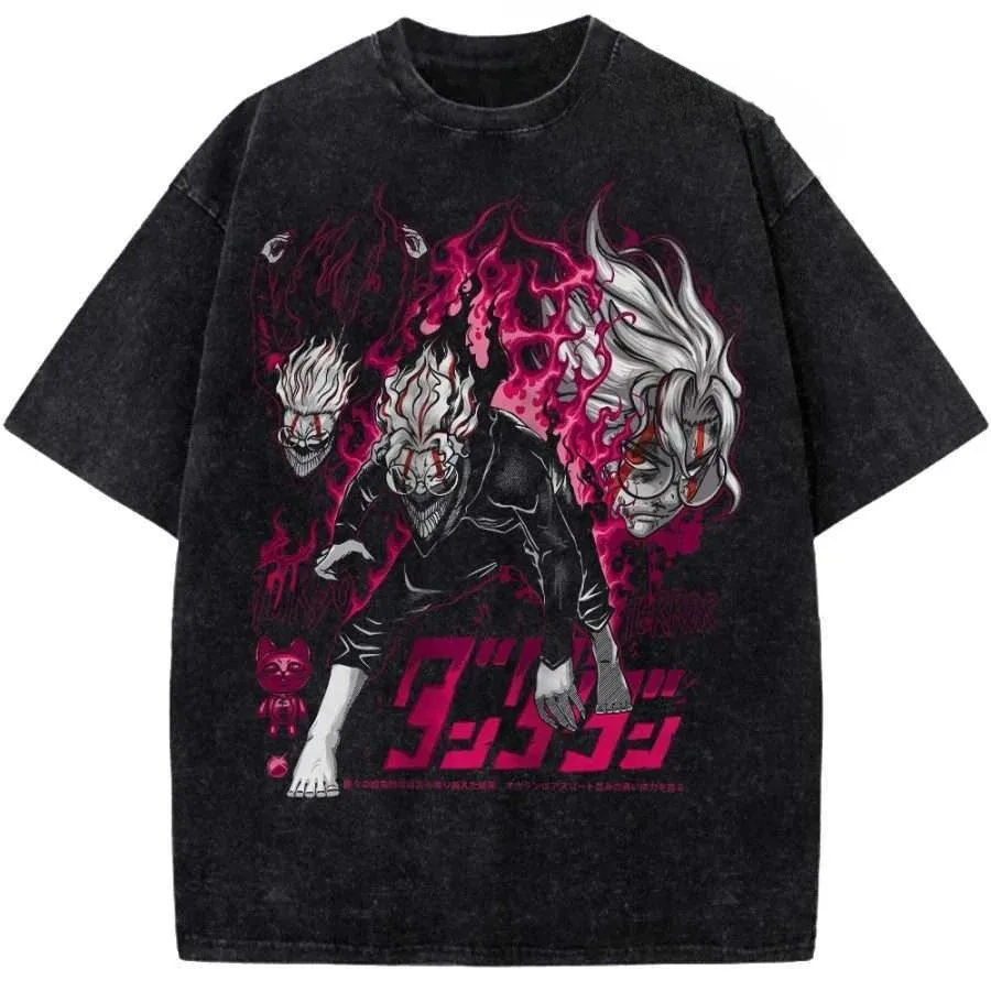 مومو أيأسه توربو الجدة أنيمي Dandadan الرجال النساء قصيرة الأكمام تي شيرت ريترو غسلها تيز عادية القطن المتضخم Harajuku القمم #3