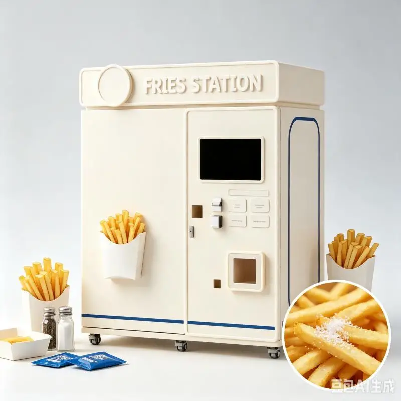 French Fries Vending Machine Customized Intelligent Food Kiosk Automatic Frying Technology Commercial Application