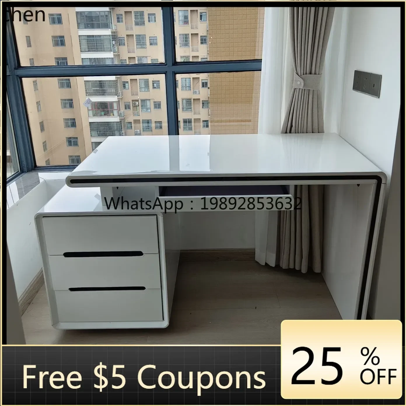 

7BGZComputer Desktop Simple Household White Simple Office Notebook Student Writing Desk Desk