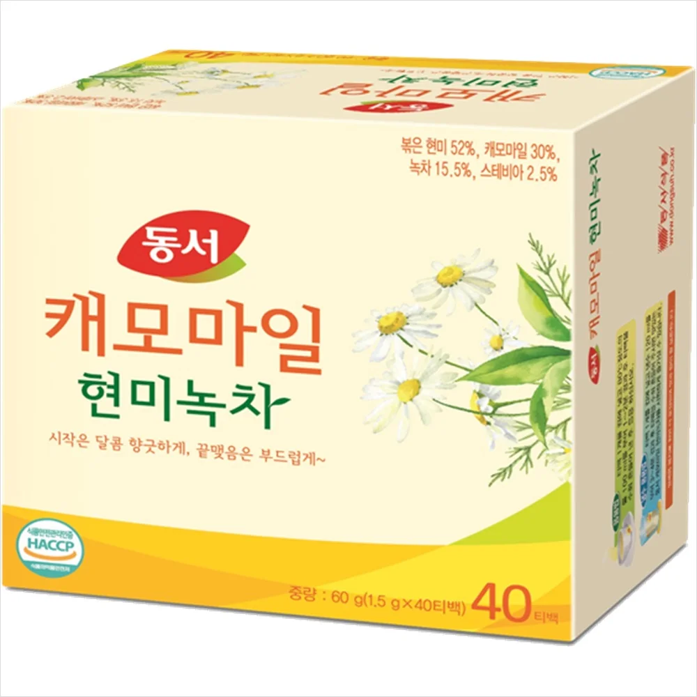 Dongsuh Kamillenbrauner Reis-Grüntee 40t (Kaufen Sie 2 und erhalten Sie 1000 und erhalten Sie X mit langer Haltbarkeit)