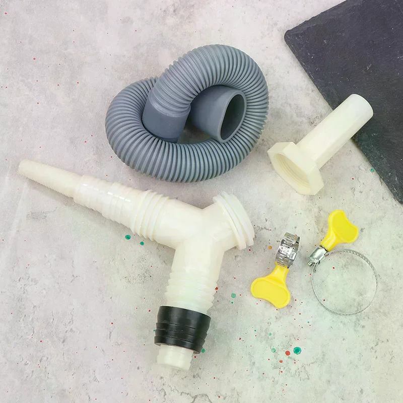Drainage Tee Adapter Drainage Pipe Fitting for Washing Machine Dryer Drain with Extended Drainage Hose