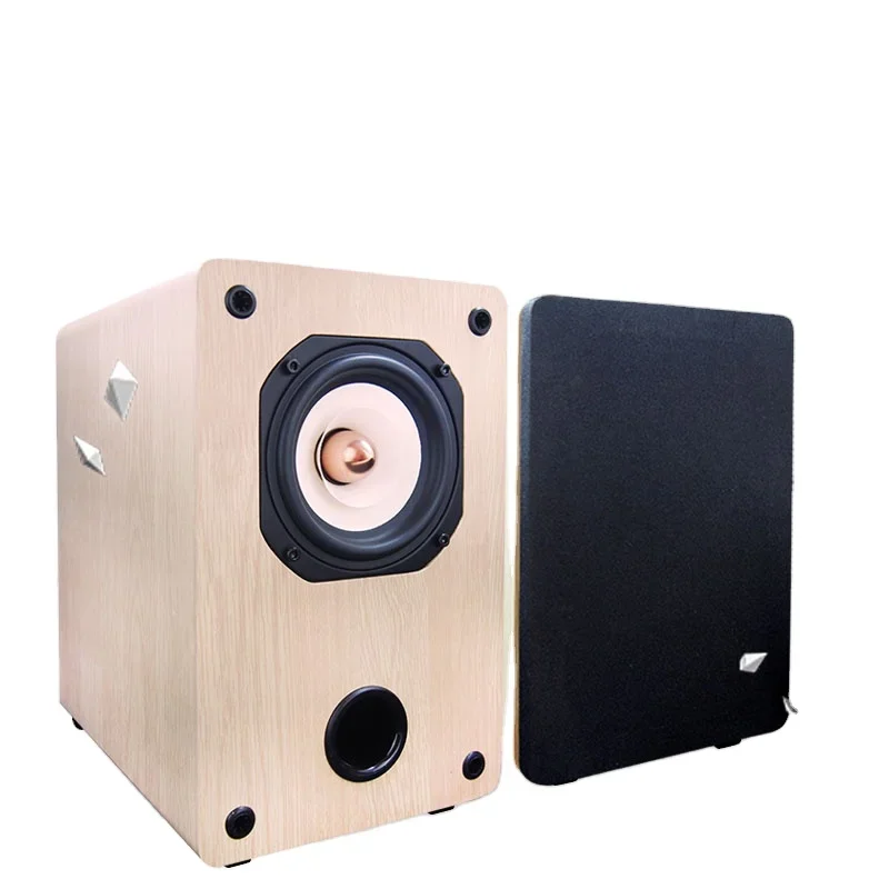 25-50W 4 Inch Full Range Speaker Home Audio 4-8Ohm Birch Wood Q401 Fever Passive Bookshelf Pair