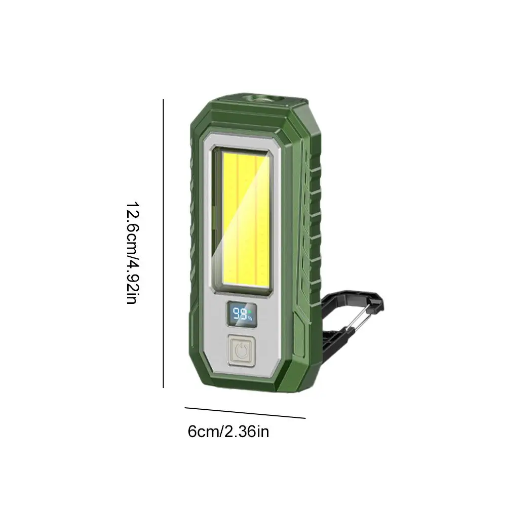 مصباح عمل LED قوي COB مقاوم للماء بقاعدة مغناطيسية 180 ° أضواء كاشفة قابلة للطي لإصلاح الطوارئ للتخييم مع خطاف #6