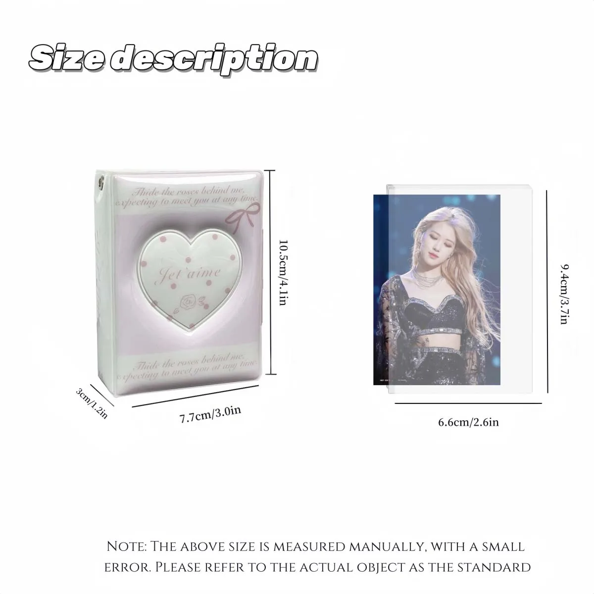 Rose Butterfly Photo Small Card Bag Mini Album 3-3.5 Celebrity Album Cardbook Suitable for Celebrity Anime Small Card Storage