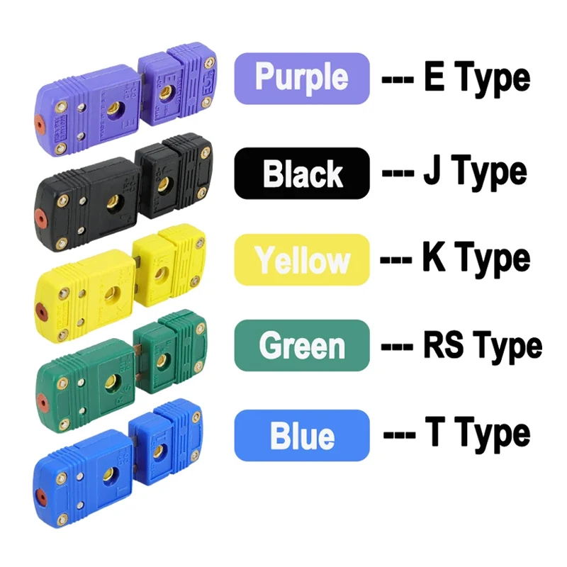 K Type Thermocouple Connector T J E N RS Type Mini Male Female Plug Socket Panel Mount Temperature Sensor Adapter 1-50Pcs