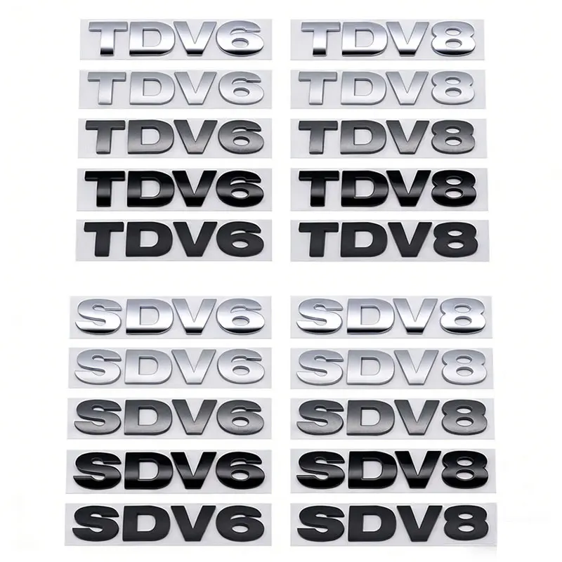 SDV6 SDV8 TDV6 TDV8 MARK logo car stickers for Land Rover Range Rover SDV6 SDV8 refit TDV6 TDV8 rear trunk label accessories