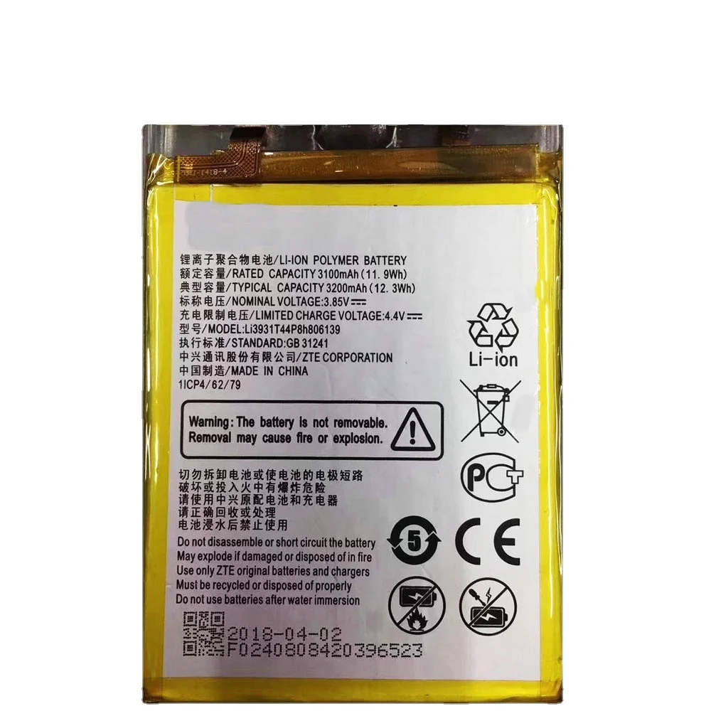 Новый аккумулятор Li3931T44P8h806139 для ZTE Blade V9 V10 A7 A4 A5 A0722 BV0920 V0900 A920