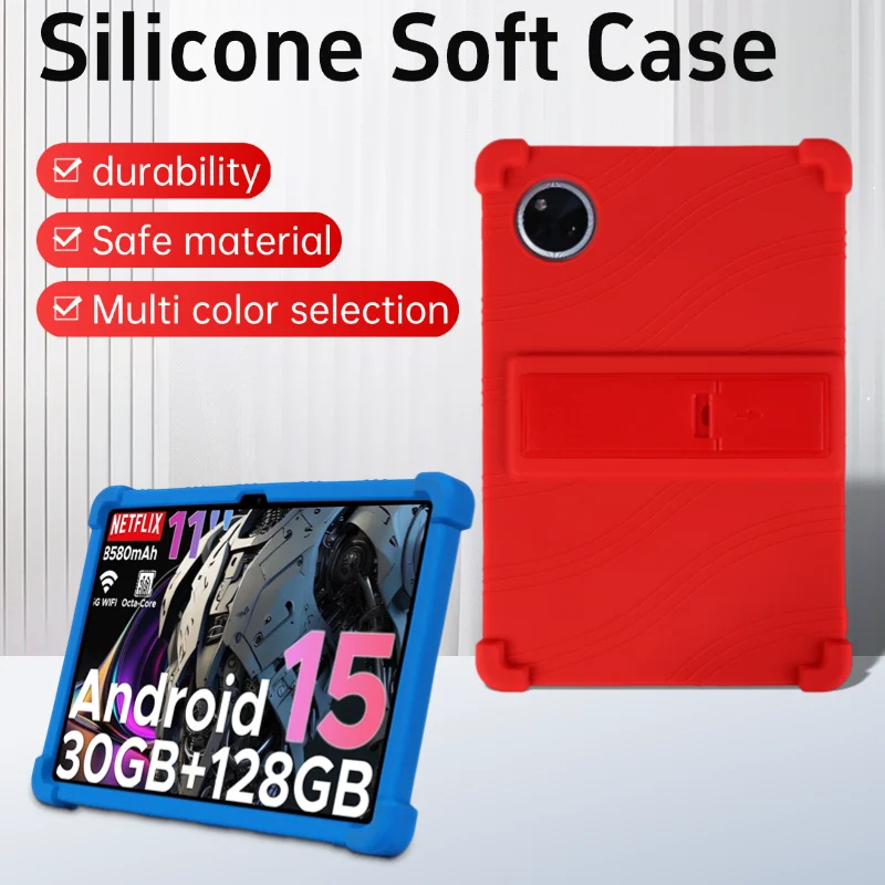 

For DOOGEE Tab A9+ Tablet Case 11-inch DOOGEE Tab A9 Pro+ Kid-Friendly Soft Silicone Adjustable Stand Tablet Cover
