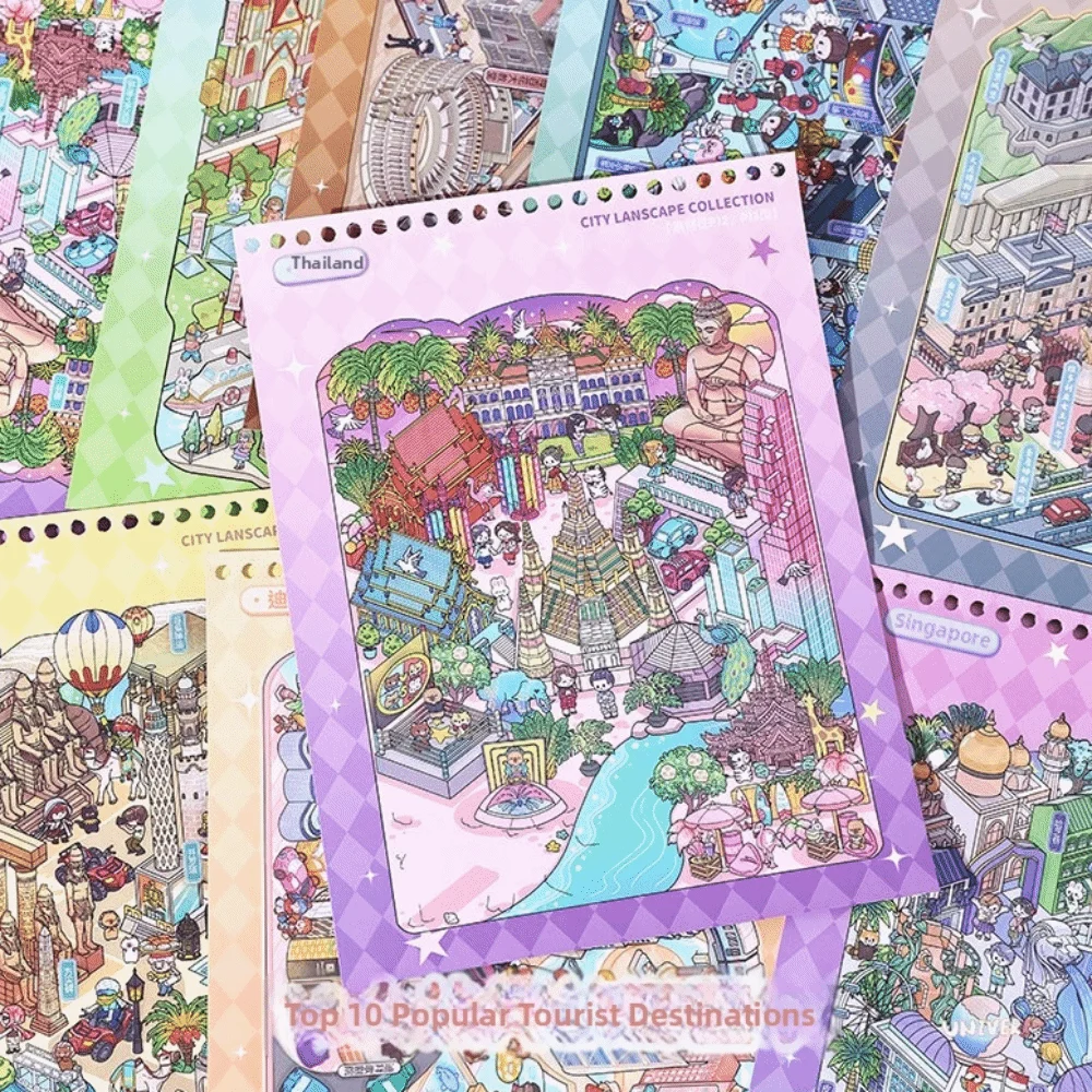 travel-theme-3d-sticker-book-10-theme-31-sheets-famous-cityscape-collage-stickers-pet-self-adhesive-diy-journal-stickers