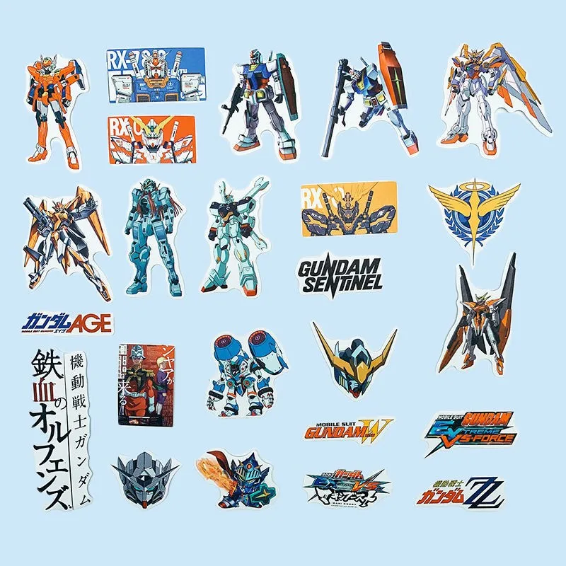 10/30/50pcs Japanese Anime GUNDAM Stickers Decals Waterproof Graffiti Skateboard Motorcycle Helmet Cool Kids Toys Sticker Packs