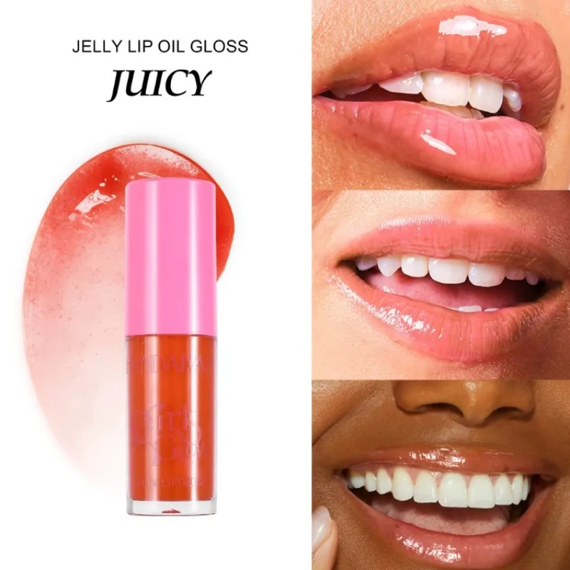 6-kolorowy błyszczyk Crystal Jelly Plumping Lip Gloss Waterpoor Nawilżający przezroczysty balsam do ust Długotrwały olejek jarzeniowy Pielęgnacja ust Makijaż